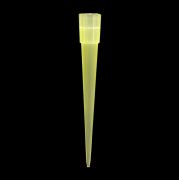 Gilson compatible pipette tip, bevelled, with collar, yellow, 2-200 µL, 96 pc/case