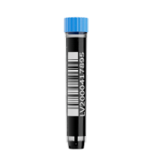 LX1000 1 ml cryotube with external thread, bottom 2D code, side 1D &  HR code, blue cap, sterile, bulk, 960 pc / case