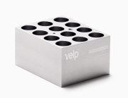 Aluminum block for 12 pcs of 17/18 mm tubes