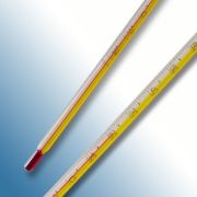Bothőmérő piros töltettel, normál osztású, -20 - +110°C, 76 mm bemerülés, osztás: 1 °C