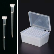 Eppendorf compatible universal pipette tip, bevelled, sterile, 0.5-20 µL, 96 pc/case