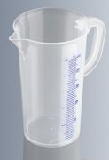Mérőpohár, PP, füllel és kiöntővel, kék festésű, 500 ml