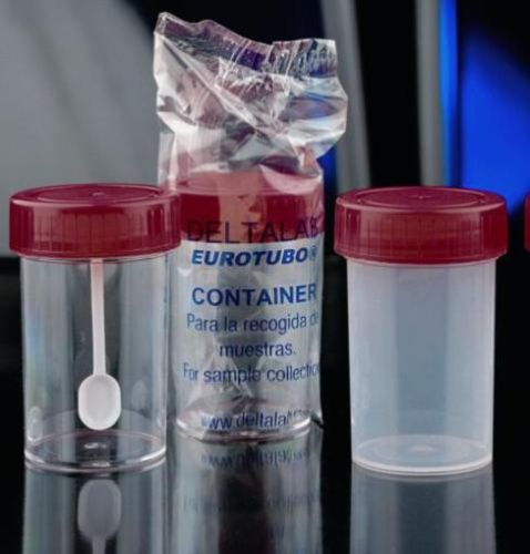 Mintatartó edény 60 ml-es, csavaros kupakkal, kanállal is