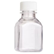 Rectangular PETG bottle, graduated, 60 ml, sterile, bulk, 48 pcs/pack