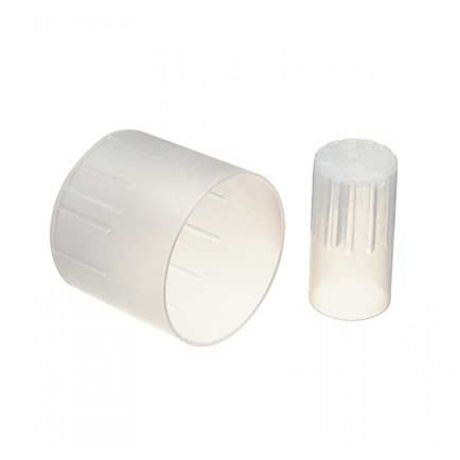 Vented caps for glass test tubes for autoclaving, plastic