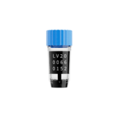 SX300 300 µl cryotube with external thread, bottom 2D code, side HR code, blue cap, aseptic, bulk, 4800 pc / case