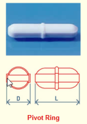PTFE Stirrer Bar, Pivot Ring, 8 x 3mm