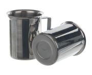 Beaker with rim, spout and handle, 18/10 steel, 2000ml