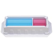 VistaLab reagent tray, divided into 2 parts, 25 ml, PS, white, sterile, individually wrapped, 50 pcs / pack
