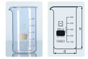 Beaker, high form, with spout, 600 ml