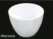 Izzítótégely, kvarc, 80 ml, alacsony forma, áttetsző anyagú "fused" kvarc.