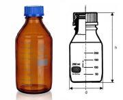 Laboratory bottle 500 ml, SIMAX brown glass