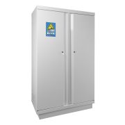 Safety cabinet for storing and charging lithium batteries, white, 90 minutes, 2 doors, without shelves, 1950 x 1137 x 620 mm