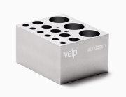 Aluminum block for 6 x 6 mm, 5 x 12/13 mm, 3 x 25 mm tube