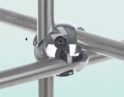 Spherical double nut, chromed steel, d: 25 mm