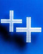 Tubing Connector, PP, cross shaped, D=6 mm