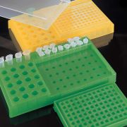 PCR workstation, with transparent lid, green