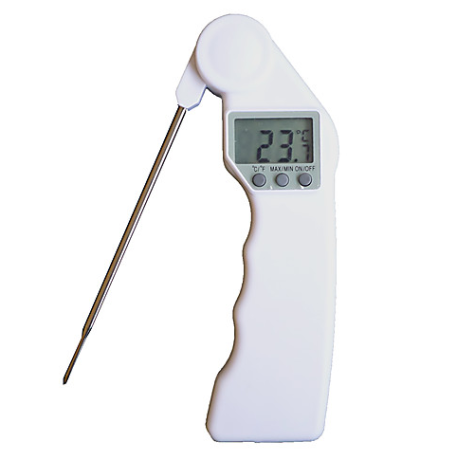 Digital thermometer with rotary probe