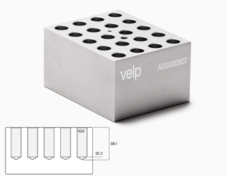 Block for 2 ml microtubes, A type, 331.A00000507