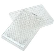96 lyukú sejttenyésztő lemez fedéllel, gömbölyű aljú, kezeletlen, steril, egyesével csomagolt, 100 db / csomag
