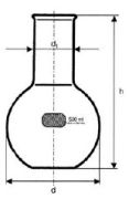Flask with narrow neck, 10000 ml, Simax glass
