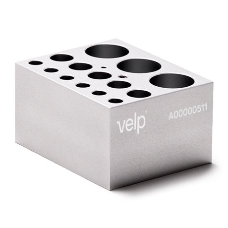 Block for 6 mm, 12/13 mm, 25 mm round bottom tubes, 331.A00000511