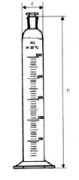 Graduated cylinder with stopper, 250 ml, Class A