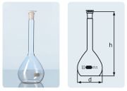 Volumetric flask with glass stopper, Class A, 1000 ml, NS 24/29