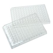 96 lyukú sejttenyésztő lemez fedéllel, 0,33cm2, felületkezelt, steril, 100 db / csomag
