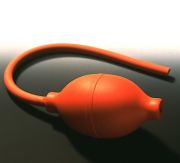 Bulb for burette, red rubber