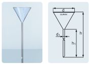 Analytical funnel with long stem, d: 80 mm