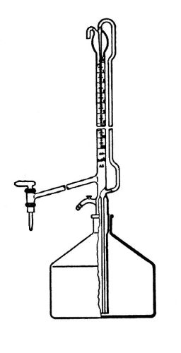 Automata büretta, A-jelű, Schellbach csíkkal, tefloncsappal