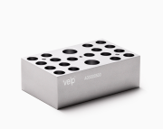 Aluminum block for 18 x 16 mm and 2 x 22 mm tube, COD