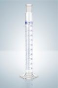 Graduated cylinder with glass base, plastic stopper, 10 ml, marked A