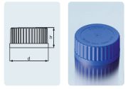 Screw cap, blue, GLS 80, Lip seal cap liner,quick release closure, 10 pc/pack