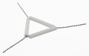 Triangle, steel zincked, with clay tubes, L=60mm