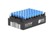 XLX1800V 1.8 ml cryotube with external thread, bottom 2D code, side 1D &  HR code, without cap, aseptic, automation-friendly rack with left-side code, 48 pc x 50 rack / case