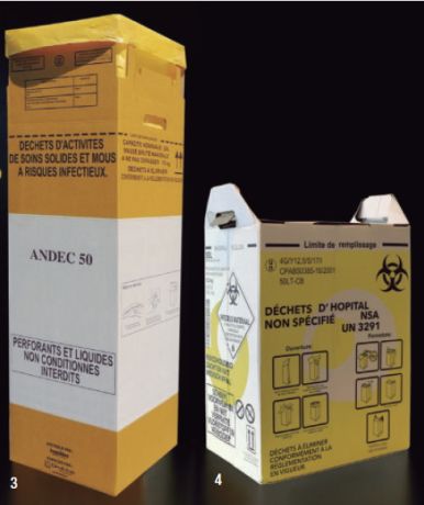 Safety containers made of cardboard