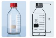 Laboratory bottle without cap, clear, 250 ml