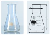 Erlenmeyer lombik, bőnyakú, 500 ml