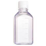 Rectangular PETG bottle, graduated, 500 ml, sterile, bulk, 24 pcs/pack