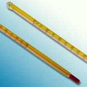 Bothőmérő piros töltettel, normál osztású, -10 - +60°C, 76 mm bemerülés