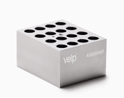 Aluminum block for 16 pcs of 12/13 mm tubes